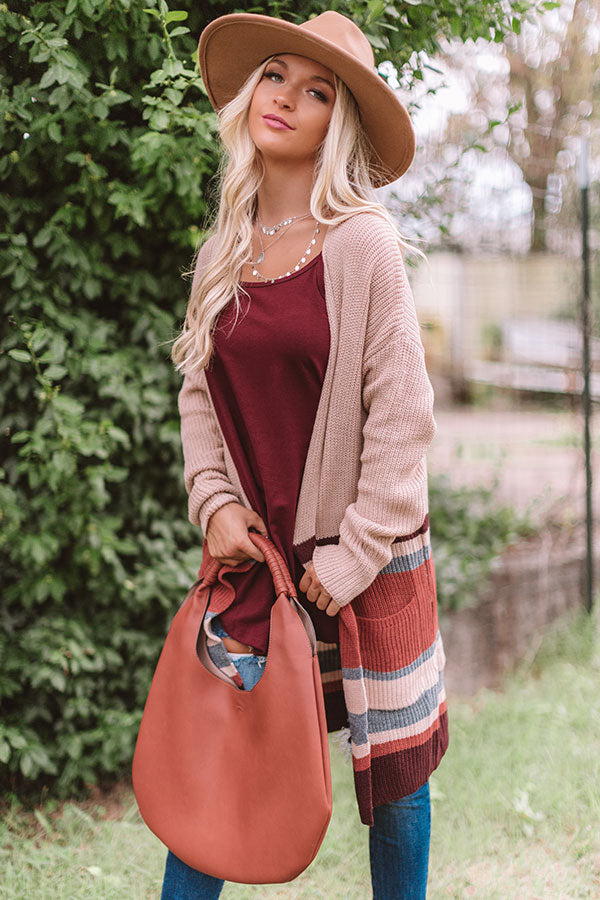 Snowflake Fabulous Stripe Cardigan in Blush Image - 2