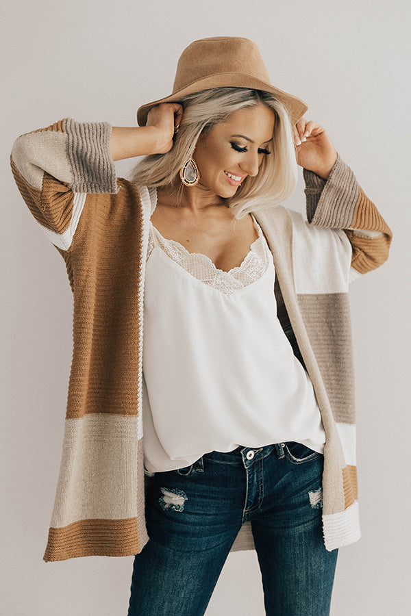 Bundled Up Bliss Colorblock Cardigan Image - 1