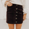 Squad Goals Button Up Skirt in Windsor Wine Image - 1