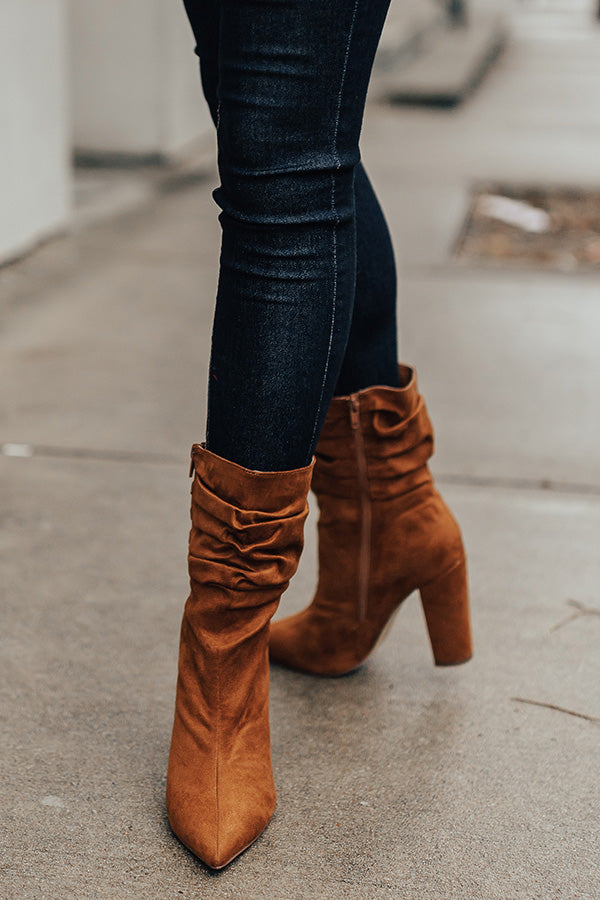 The Liz Faux Suede Boot in Copper Image - 5