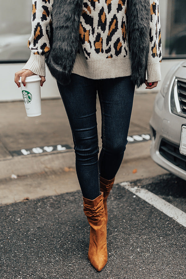 The Liz Faux Suede Boot in Copper Image - 4