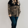 Printed And Posh Fuzzy Pullover in Leopard Curves Image - 1