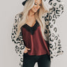 One Wish Leopard Cardigan In Birch Image - 1