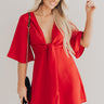 Poppin' Champagne Dress In Red Image - 1