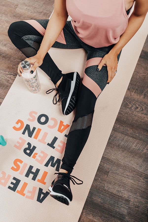 Morning Marathon Midrise Perforated Mesh Legging Image - 1