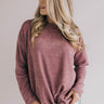 Down To Chill Tie Sweater In Dusty Purple Image - 1