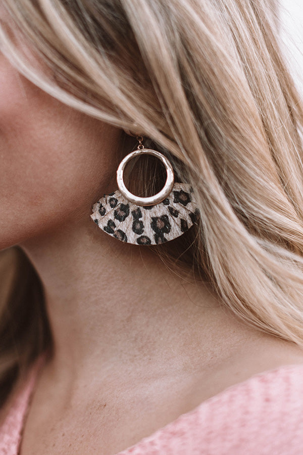 Fifth And Chic Leopard Earrings In Iced Latte Image - 2