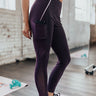 Crushed It High Waist Moto Legging in Royal Plum Image - 1