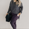 You Glow Girl Midrise Pocket Legging in Royal Plum Curves Image - 1