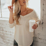 Weekend Chill Shift Top in Cream Image - 1
