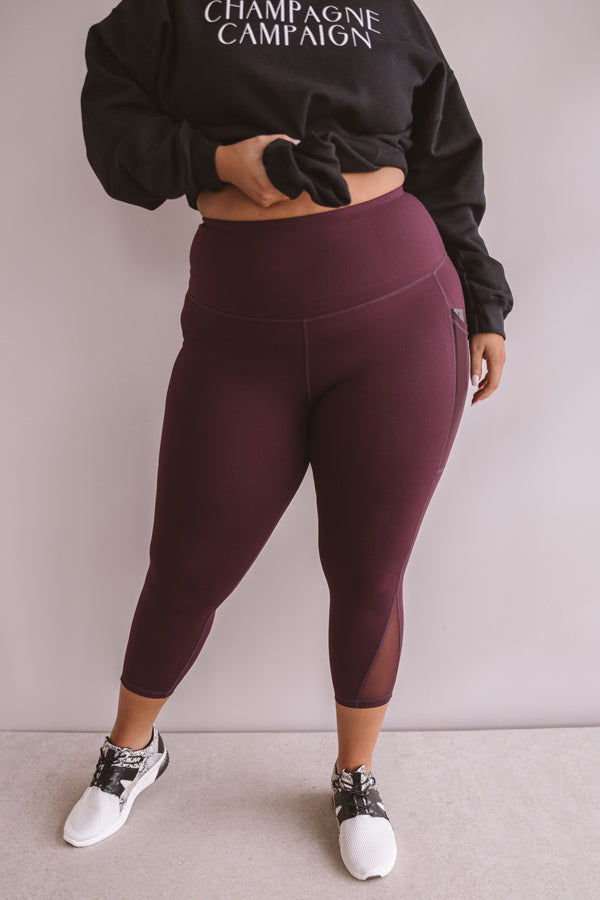 Turn It Up High Waist Crop Legging Curves Image - 1
