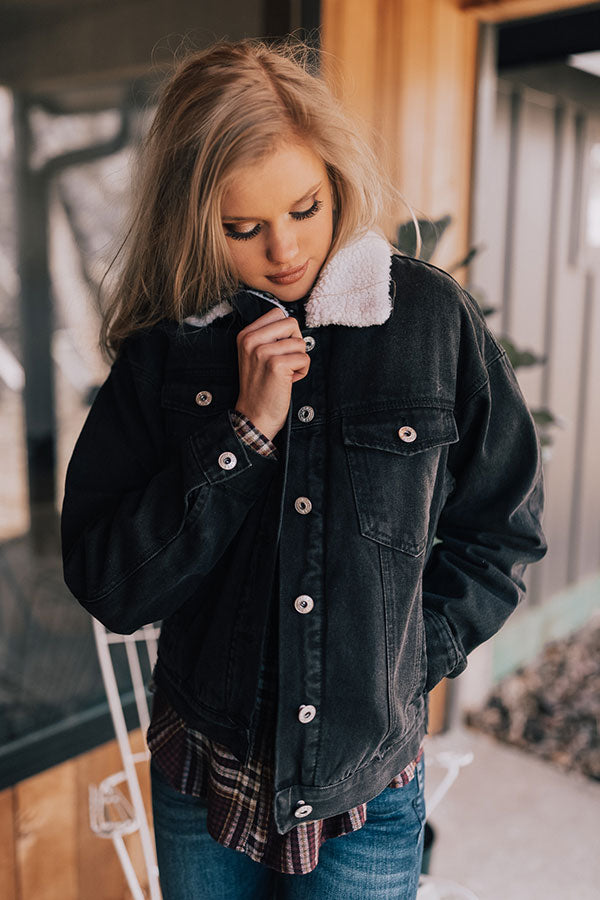 Womens Denim Fluffy Inside Denim Jacket Womens Denim Jacket With