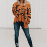 Goal Setter Leopard Sweater In Camel Image - 1