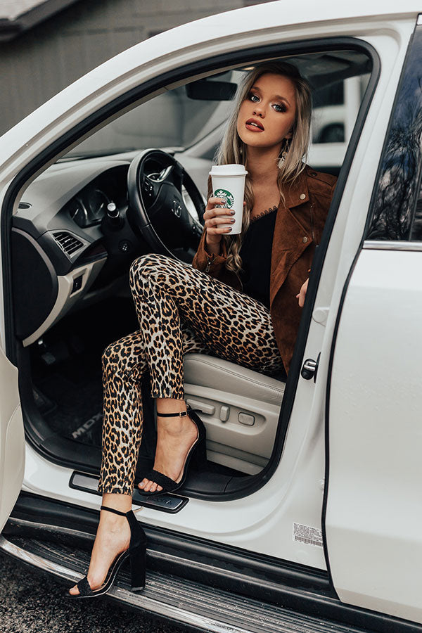 The Lilah High Waist Leopard Skinny Image - 2