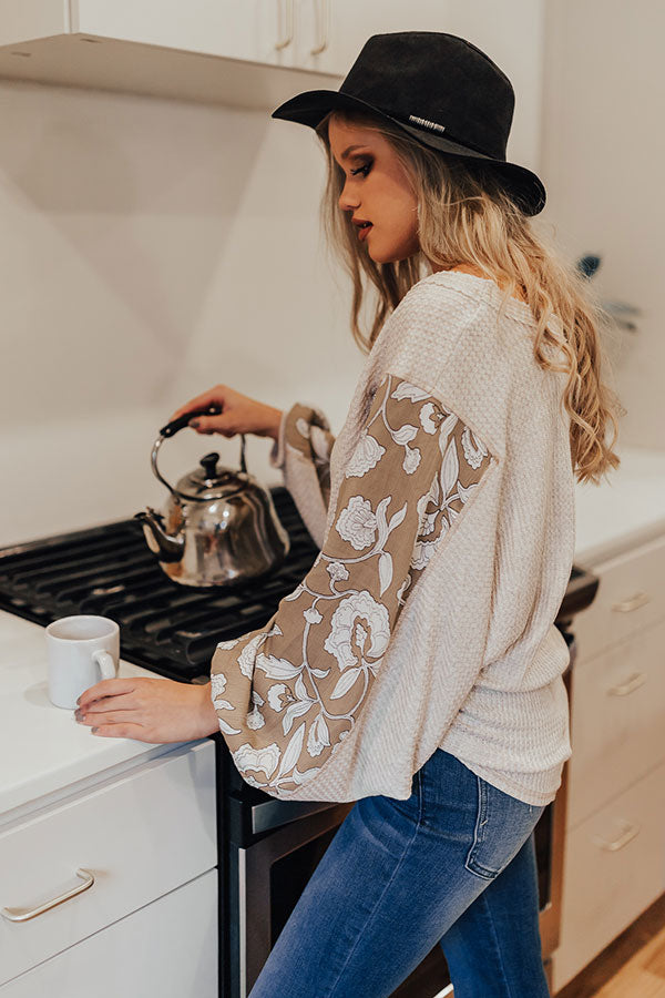 Europe Is Calling Waffle Knit Top Image - 5