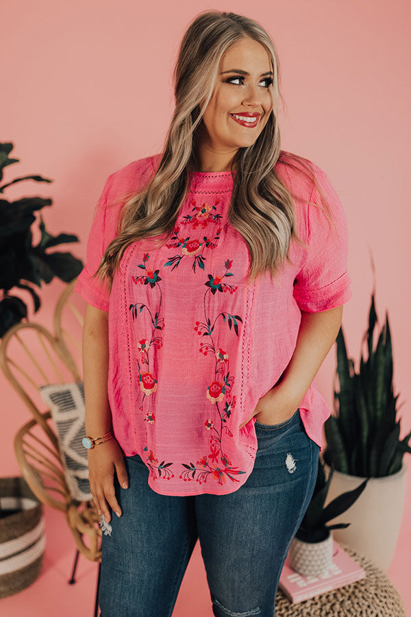 Meet Me In Paradise Shift Top In Pink  Curves Image - 2