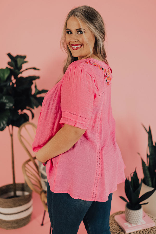 Meet Me In Paradise Shift Top In Pink  Curves Image - 3