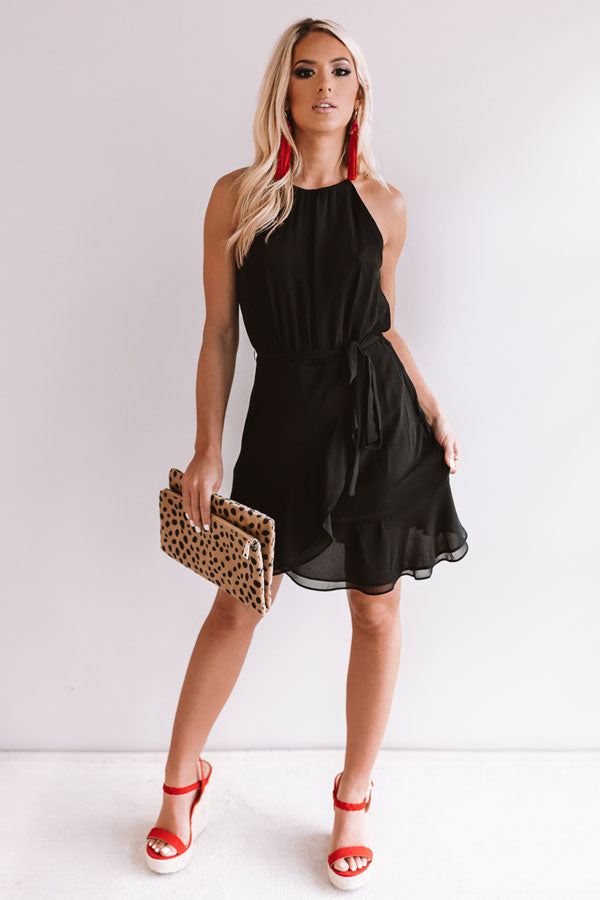 Celebrate With Champagne Dress in Black
