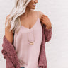 The Suite Spot Satin Tank In Blush Image - 1