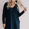 Long Weekend Waffle Knit Tunic In Navy Image - 1