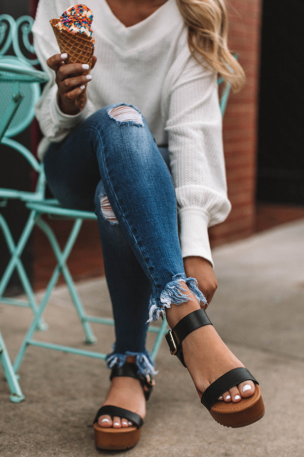 The Raleigh Platform Sandal In Black Image - 1