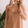 Chic in Santorini Satin Tank In Iced Mocha Image - 1