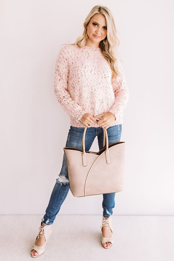 Jetty Punch Knit Sweater In Pink Image - 2