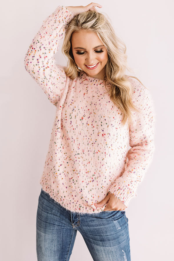 Jetty Punch Knit Sweater In Pink Image - 4