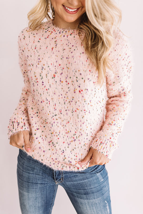 Jetty Punch Knit Sweater In Pink Image - 3