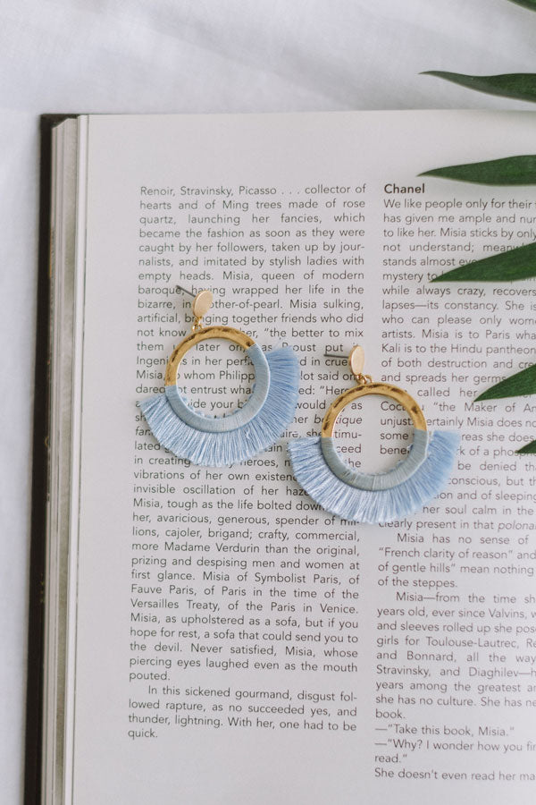 Toasting In Tahiti Earrings In Sky Blue Image - 1