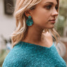 Keep It Tropical Earrings In Teal Image - 1