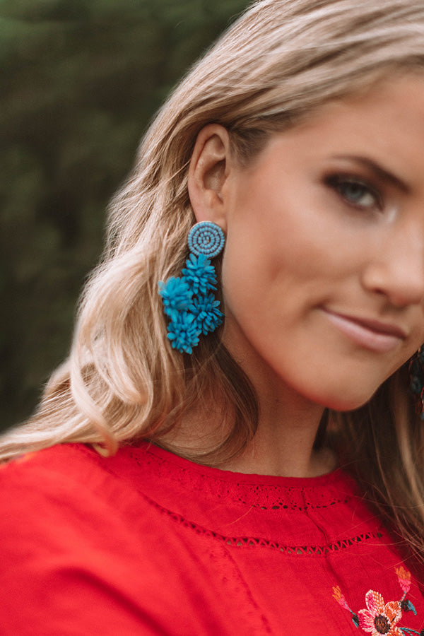 Malibu Kisses Earrings In Ocean Blue Image - 2