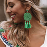 Wine and Amore Earrings In Green Image - 1