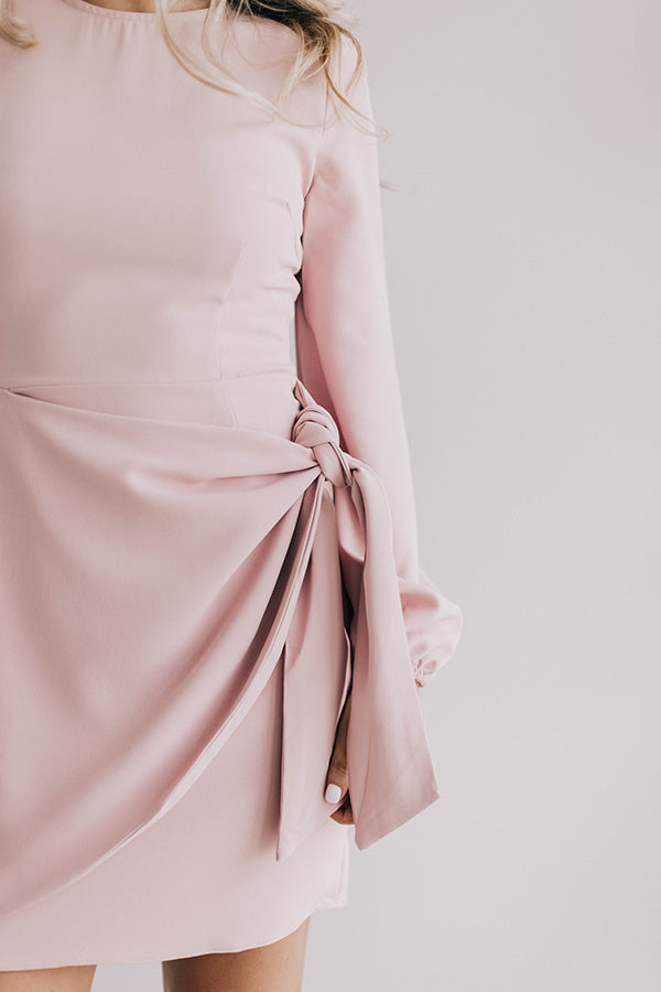 Love You Mean It Tie Dress In Light Blush Image - 3