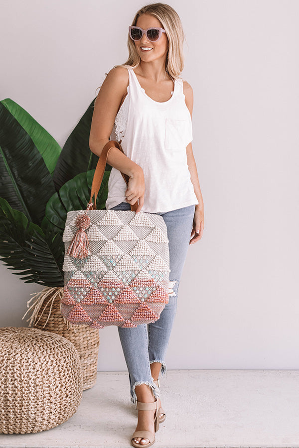 Surf Shop Boyfriend Tank In Light Pink Image - 1
