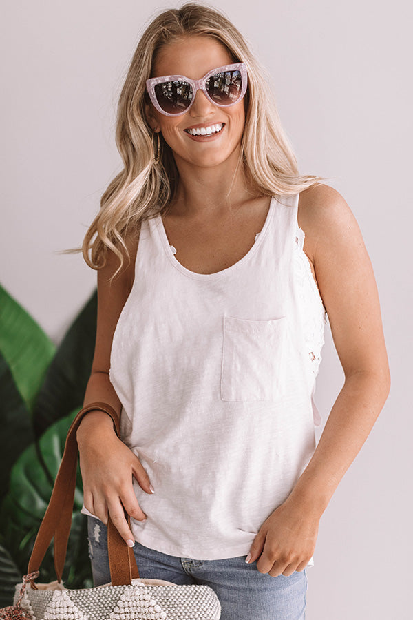 Surf Shop Boyfriend Tank In Light Pink Image - 2