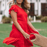 Beach Bungalow Babydoll Dress in Red Image - 1