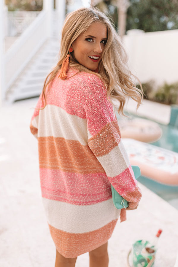 Wrapped In Sweetness Color Block Cardigan Image - 5