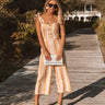 Hamptons Getaway Stripe Jumpsuit in Honey Image - 1