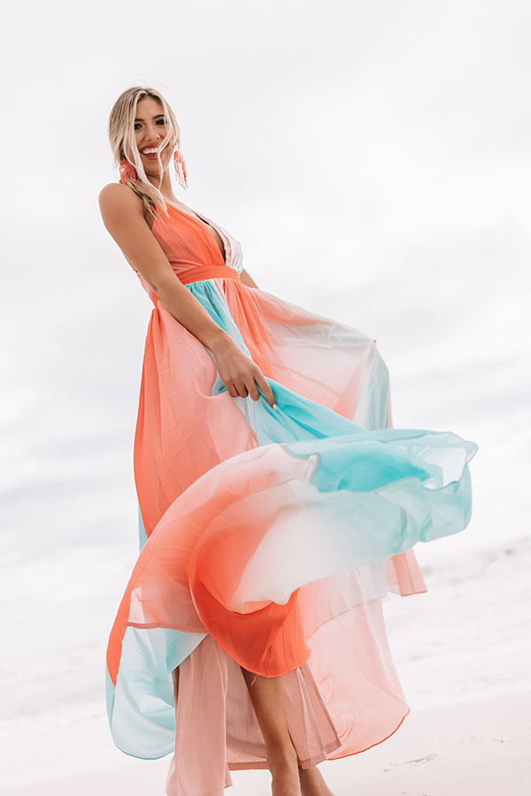 Vacay And Vino Maxi Dress in Sky Blue Image - 5