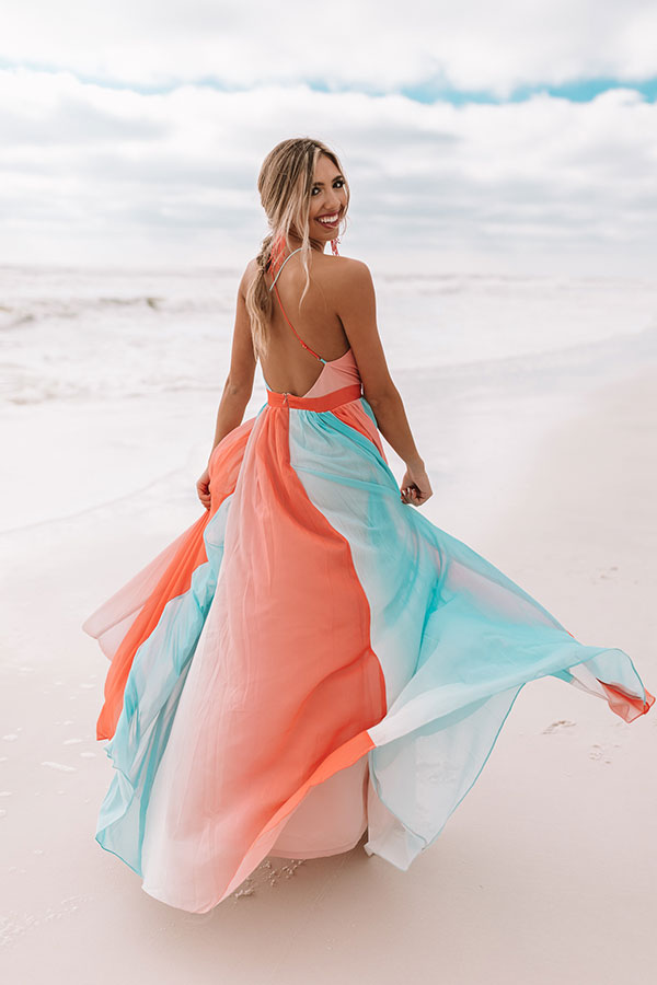 Vacay And Vino Maxi Dress in Sky Blue Image - 2