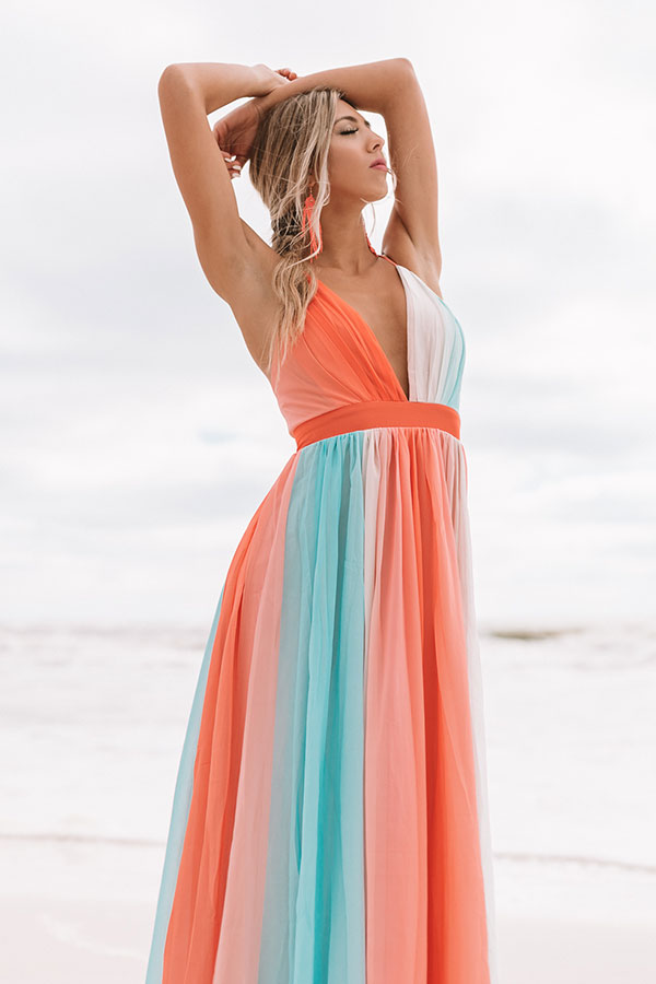 Vacay And Vino Maxi Dress in Sky Blue Image - 3