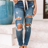 The Palmer High Waist Distressed Skinny Image - 1