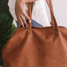 Brooklyn Babe Faux Leather Tote In Cinnamon Image - 1