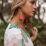Blame It On My Heart Tassel Earrings In Coral Image - 1