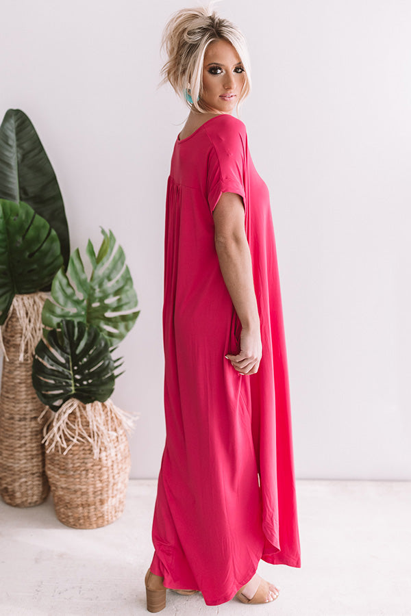 Just My Type T-Shirt Maxi In Hot Pink Image - 1