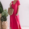 Just My Type T-Shirt Maxi In Hot Pink Image - 1