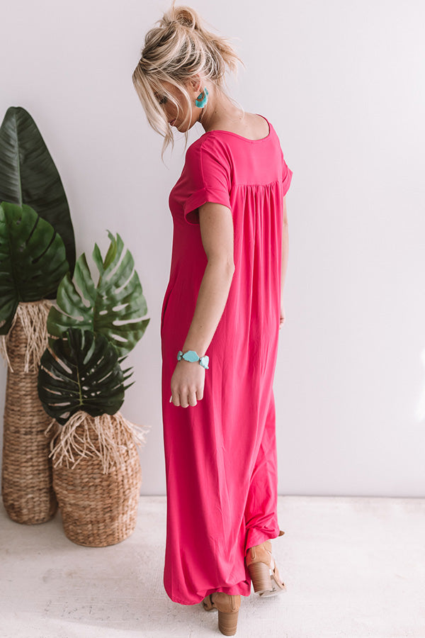 Just My Type T-Shirt Maxi In Hot Pink Image - 1