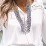 Island Luxury Layered Necklace In Ocean Blue Image - 1
