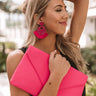 Cabo Calling Earrings In Hot Pink Image - 1